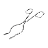 PDETVEO 8 Inch Crucible Tongs, Stainless Steel Laboratory Clamp for Industrial and Scientific Applications