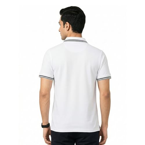 Image of Hangout Hub Hybrid Men's Polycotton Polo T-Shirt | Solid Finish | 260 GSM Premium Fabric | Half Sleeve Collared Neck | Regular Fit | Casual & Office Wear | Set of 1, 2 & 3
