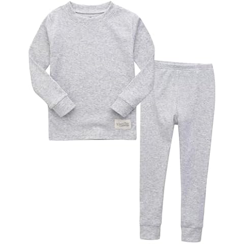 Vaenait Little Big Boys Girls Cotton Modal Fabric Kids Sleepwear Pajama Set Melange Grey M Cover