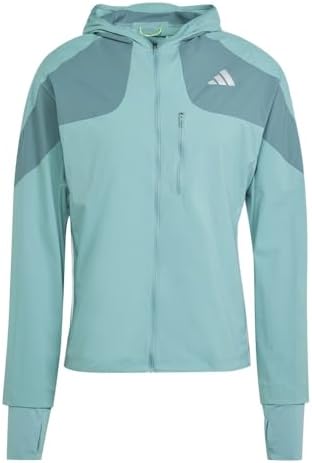 Adidas Men's Running Adizero HE Jacket, Powder Teal (JD0291