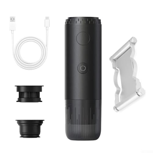 Cafetera portátil recargable por USB con taza de viaje integrada para preparar en el coche, oficina, viajes y camping, diseño compacto y ligero (1 taza de café + 1 soporte) Cafetera portátil recargable por USB con taza de viaje integrada para preparar en el coche, oficina, viajes y camping, diseño compacto y ligero (1 taza de café + 1 soporte)