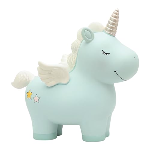 Unicorn Money Box, Bootoow Shatterproof Piggy Bank Money Box Children Large Resin Piggy Bank in Unicorn Shape Super for Birthdays, Christmas, Baby Showers Children (Baby Blue) Unicorn Money Box, Bootoow Shatterproof Piggy Bank Money Box Children Large Resin Piggy Bank in Unicorn Shape Super for Birthdays, Christmas, Baby Showers Children (Baby Blue)