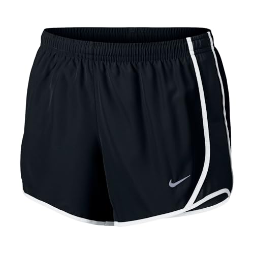 Nike Girls Tempo Dri-Fit Running Shorts Black/Black/White/White Large