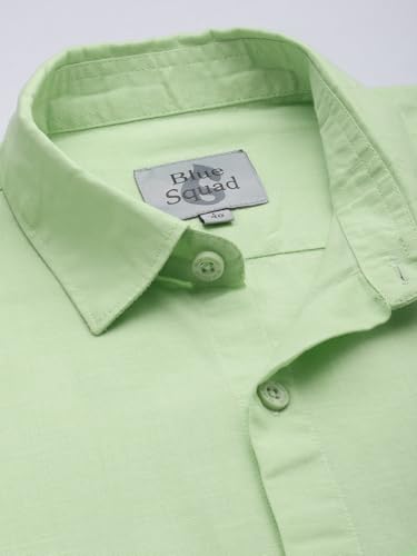 Image of Men's Cotton Linen Solid Shirt | Slim Fit Full Sleeve Casual Shirt | Lightweight | Breaethable | Stylish
