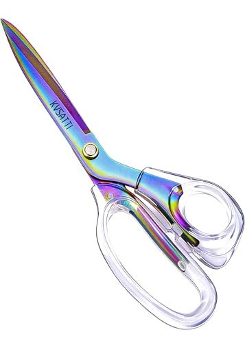 9\"Office Scissors for Desk,Craft Scissors,Sharp Titanium Coated Stainless Steel Blades, for Art School Supplies and Daily Family Use/Colour