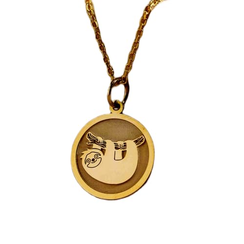 Bijoux en argent 925 haut de gamme : pendentif paresseux plaqué or LKBEADS