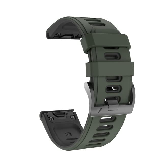 Correa de silicona Easyfit de 26mm con enganche rápido y seguro para el modelo Garmin Fenix 6X