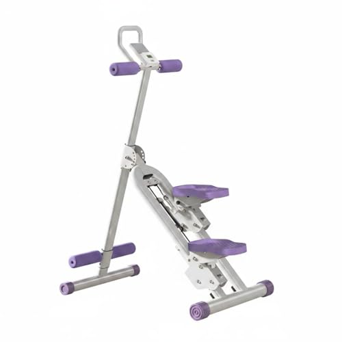 KiBcsLic Máquina de Subir Escaleras Plegable bajo Impacto Escaladora Plegable Ahorra Espacio Stepper Vertical para Casa, Púrpura
