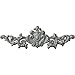 Ekena Millwork ONL12X04X01MA 12-Inch W X 3 3/4-Inch H X 5/8-Inch P Marcella Small Leaf with Scrolls Onlay