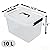 Yesdate Plastic Storage Bins with Lids, 6 Pack Storage Organizer, 10 L Stackable Storage Bins with Buckle-Up Latches and Handle, Storage Totes for Home Office Pantry Organization, Clear