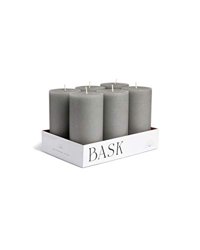 Mottled Pillar Candles By Bask - Set Of 6-3" X 6" Dripless Unscented Candles In Grey For Home Decor, Relaxation & All Occasions #TOP8