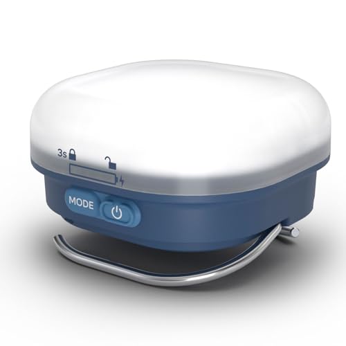 Silva Glow Outdoor Lampe mit Batterie - 250 Lumen & 4 Helligkeitsstufen - LED Campinglampe - Weisses & Warmes Camping Licht - 101h Brenndauer - Wasserfest - Camping Lights & Lanterns - Zelt Lampe