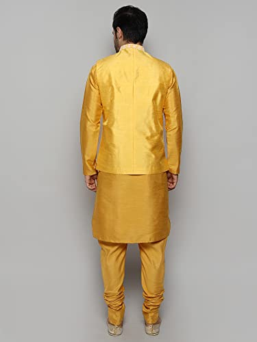 Image of Uri and MacKenzie Men's Silk Blend Kurta Pajama with Designer Ethnic Nehru Jacket /Modi Jacket