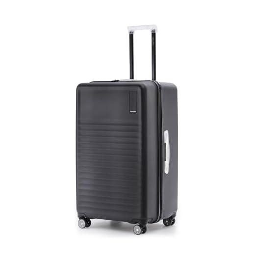 Mokobara The Aisle Trunk Check-in Large Luggage | 105L Capacity | Durable Polycarbonate Shell |TSA Lock & YKK Zippers | Ideal for Extended Trips | Black | Crypto