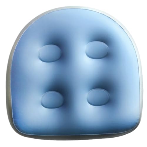 Nirelief Inflatable Hot Tub Seat with Suction Cup 18.5x14.6x5.9in Hot Tub Seat Reusable PVC Spa Pool Booster for Adults, Blue Booster for Adults