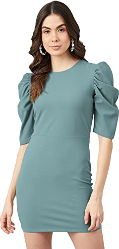 Image of Regolith Designer Sarees Women's Polyester Bodycon Knee-Length Dress