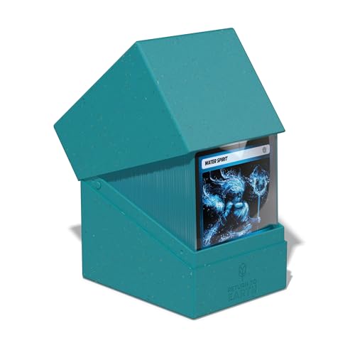 Image of Ultimate Guard RTE Boulder 133+, Deck Case for 133 Double-Sleeved TCG Cards, Petrol, 87% Renewable, Made in Germany, Secure & Durable Storage