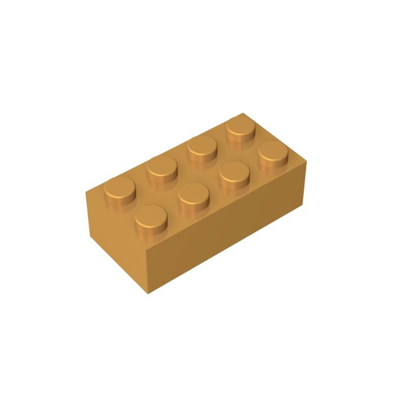 XYEIUGO 3001 Basic Bricks Brick 2x4, Pearl Gold, 50 PCS โ image 1