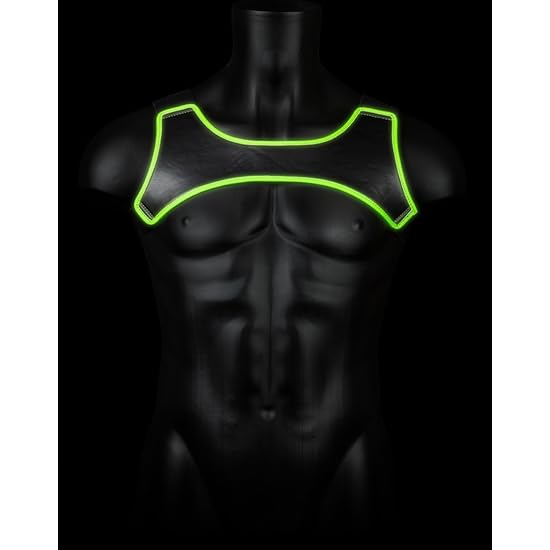 Ouch Restraining & Bondage-OU763GLOLXL Neon Green/Black L/XL