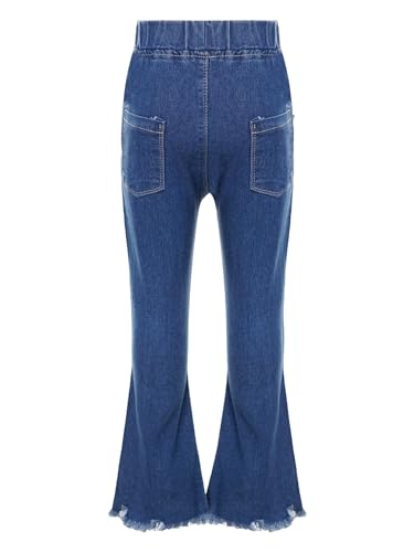 Jhaoyu Kids Girls Skinny Flare Jeans Elastic Waist Denim Pants Wide Leg Casual Bell Bottom Jeans Clothes2