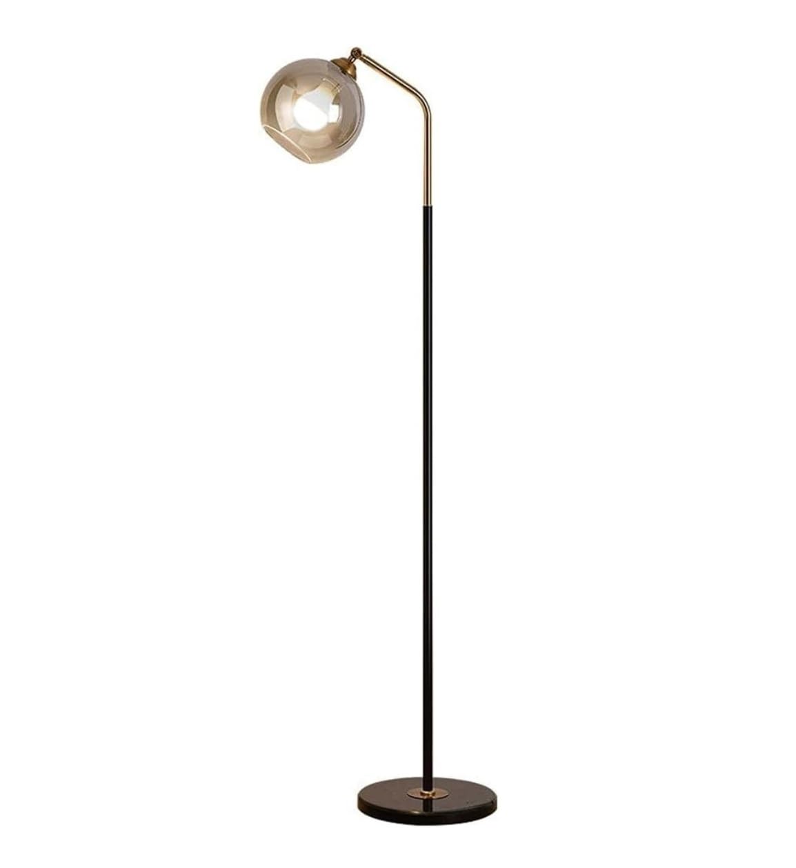 AZHKJKZH Floor Standing Lamp Iron Floor Lamp with Adjustable Glass Shade Marble Base Standing Tall Pole for Bedroom Living Room Living Room