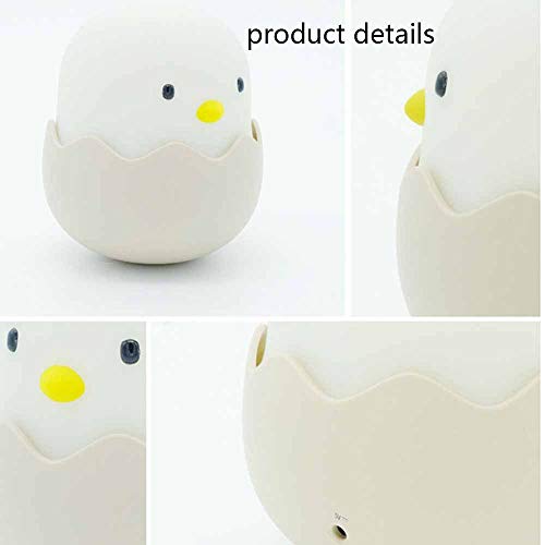 Luminária de mesa pequena em forma de casca de ovo para amamentação, lâmpada de silicone para copo d