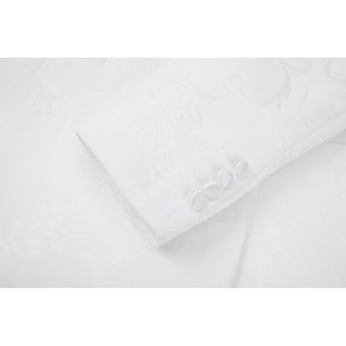 Elegant Men's Jacquard Tuxedo Suit Shawl Lapel Slim Fit 2 Pieces, Formal Wedding, Classic Fitted Suit4