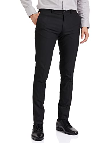 Amazon Brand - Symbol Men's Stretchable Formal Low Rise Pants | Trousers (Slim Fit) (Dark Grey 3_38)