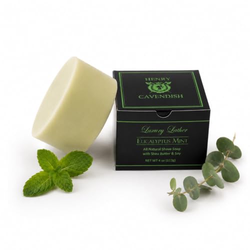 Henry Cavendish Eucalyptus Mint Premium Natural Shaving Soap - 4 Oz Puck