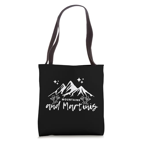 Bolso tote para fiesta de despedida de soltera: 'Mountains and Martinis', viaje de chicas al aire libre miniatura 1
