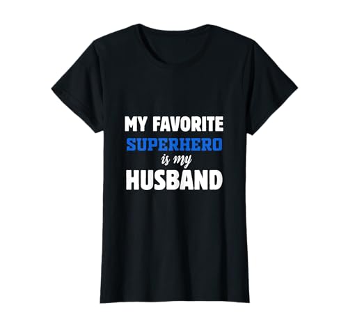 My Favorite Superhero is my Husband Proud Family Man Retro T-Shirt