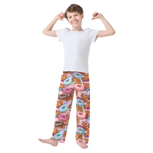 Boys' Pants Donut Croissant Candy Long Bottoms Jogger Pants Elastic Waist Trousers with Pockets S-XL2