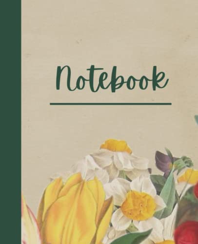 Composition Notebook Wide Collage Rule: Flower  Aesthetic Journal for school, College ,Office, Work  Wide Collage Rule