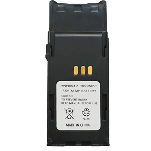 Teseko HNN9049 Two-Way Radio Battery Replacement(1800mAh,7.5V,NI-MH) for Motorola HNN9049 HNN9049A HNN9049AR HNN9049B HNN9049H A P1225 P1225 with Belt Clip