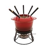Fondue de Cerâmica Vermelho 1L 10PÇS