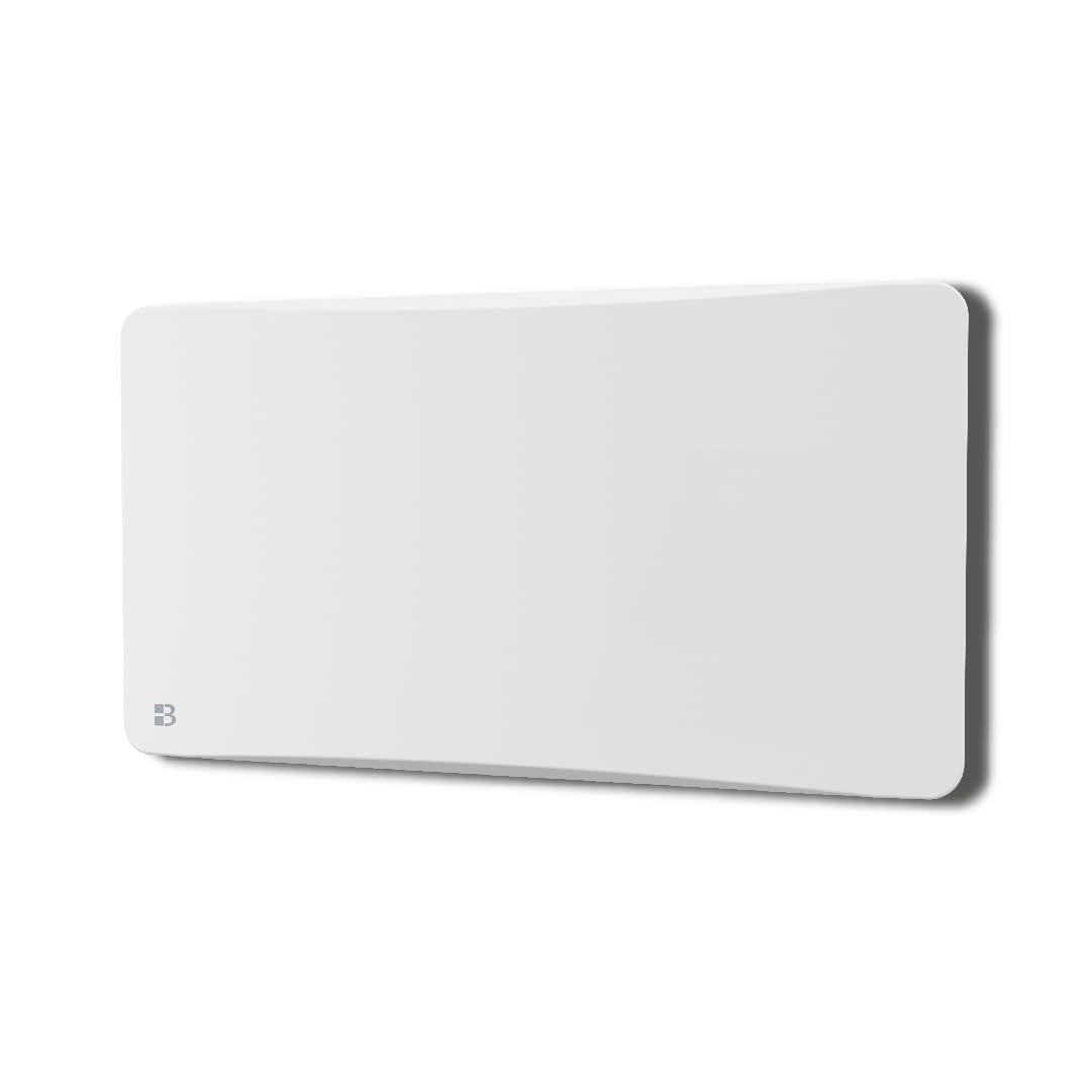 BESTHERM - Radiador eléctrico fijo de inercia seco cerámico 1500 W plug & play Bestherm OVEO horizontal blanco