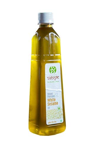 Wood Pressed White Sesame Oil (1Ltr)| | Unrefined Til ka Tel | Wooden Ghani Gingelly Oil | Pure & Natural Sesame Oil for Cooking