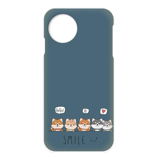 AQUOS wish4 用 SH-52E A403SH 対応 スマホケース wish4のケース けーたい スマホカバー 柴犬 豆しば smile いぬ ねいびぃー h210354