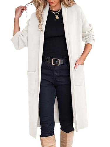 Image of ANRABESS Women's Cardigan Long Sweater Oversized Open Front Knit Coatigan Duster Coat 2026 Trendy Fall Outfits Outerwear