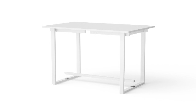Zinus Jennifer 55 Inch White Frame Desk/Computer Workstation/Office Desk/Dining Table/Easy Assembly, Natural