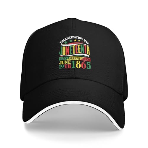 HFGEHQP Juneteenth Black History Celebrating Black Freedom 1865 Baseball Caps Hat Adjustable Dad Trucker Hats Snapback Adult Travel Beach Cap for Women Men