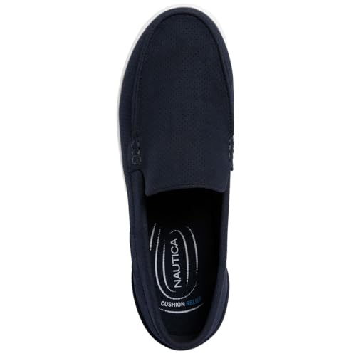 Image of Nautica Men's Slip-On Loafers Casual Moc Toe Sneakers Boat Shoes Slipper for Men - Lightweight & Comfortable - Derwin