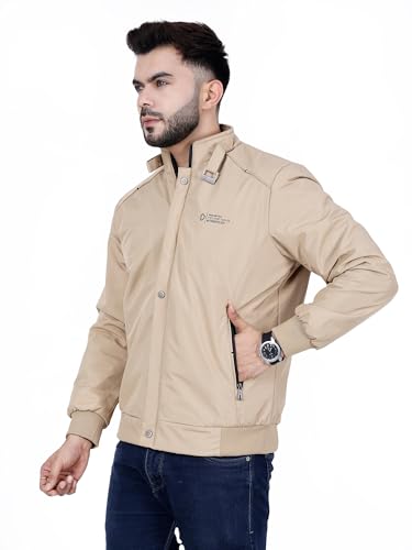 Dolllar Jackets for Men Stylish latest Casual Zipper Bomber Winter Jacket Full Sleeve Water Resistant Jacket for Men Non Reversible Grey - Image 5