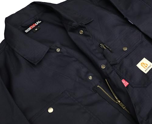 BOCOMAL Macacão FR de alta visibilidade 170 g, leve, resistente a chamas/retardante de fogo, Azul-ma