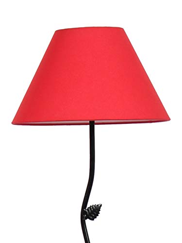Image of Floor Lamp (H -58.6 Inches, Red) for Living Room /Bedroom & Home Decor, Standing Lamp with Leaf Designed, Modern Decorative Night Light for Hall, Study, Office & Ambient Lighting