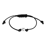 Handmade Letter Red Black Classic String Bracelets for Women Teen Girls Adjustable Bracelet Friendship Minimalist Jewelry (C, Black Bracelet)