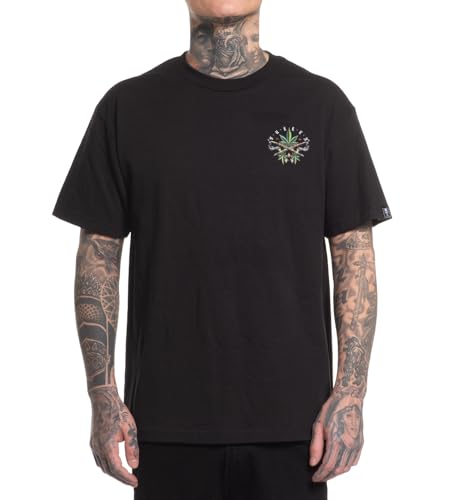 Sullen Men's Chiefin 420 Capsule Tattoo Lifestyle Graphic Standard Short Sleeve Tee Black2