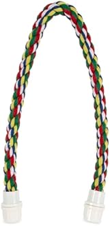 JW Comfy Perch 21 Inch for Birds, Flexible Multi-Colour Rope Perch for Birds, Twist & Bend, Holds Shape & Maintains Grip Strength, for Parakeets, Cockatiels, Parrots, Canaries, Finches & Small Birds