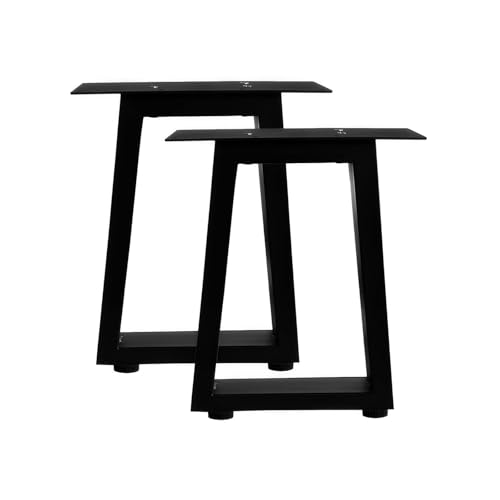 Jahof Pieds de Table Trapézoïdales, Lot de 2 Pieds de Meuble en Métal pour Table Basse, Banc,...