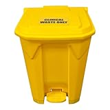 Chabrias Ltd 80L Clinical Waste Pedal Bin – Extra Large Yellow Bin for Hospitals, Commercial Kitchens & Schools – Durable Polypropylene, Hands-Free Lid, Odour Control, High-Capacity Design